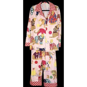 Karen Mabon Womens "Leopard Can't Change Their Spots" Print Pajama Set